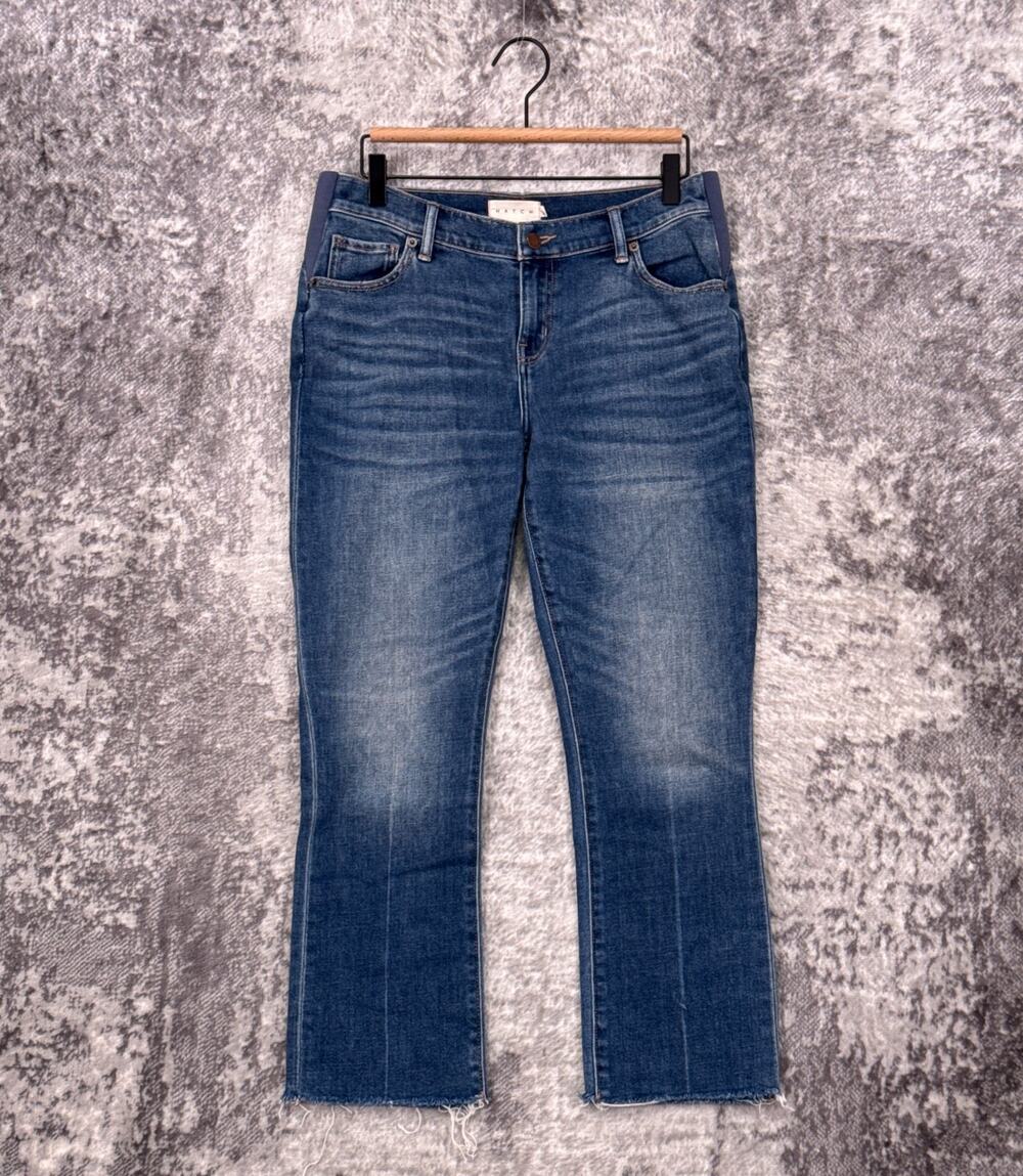 Hatch Maternity Jeans 27 Womens Kick Flare Crop Denim